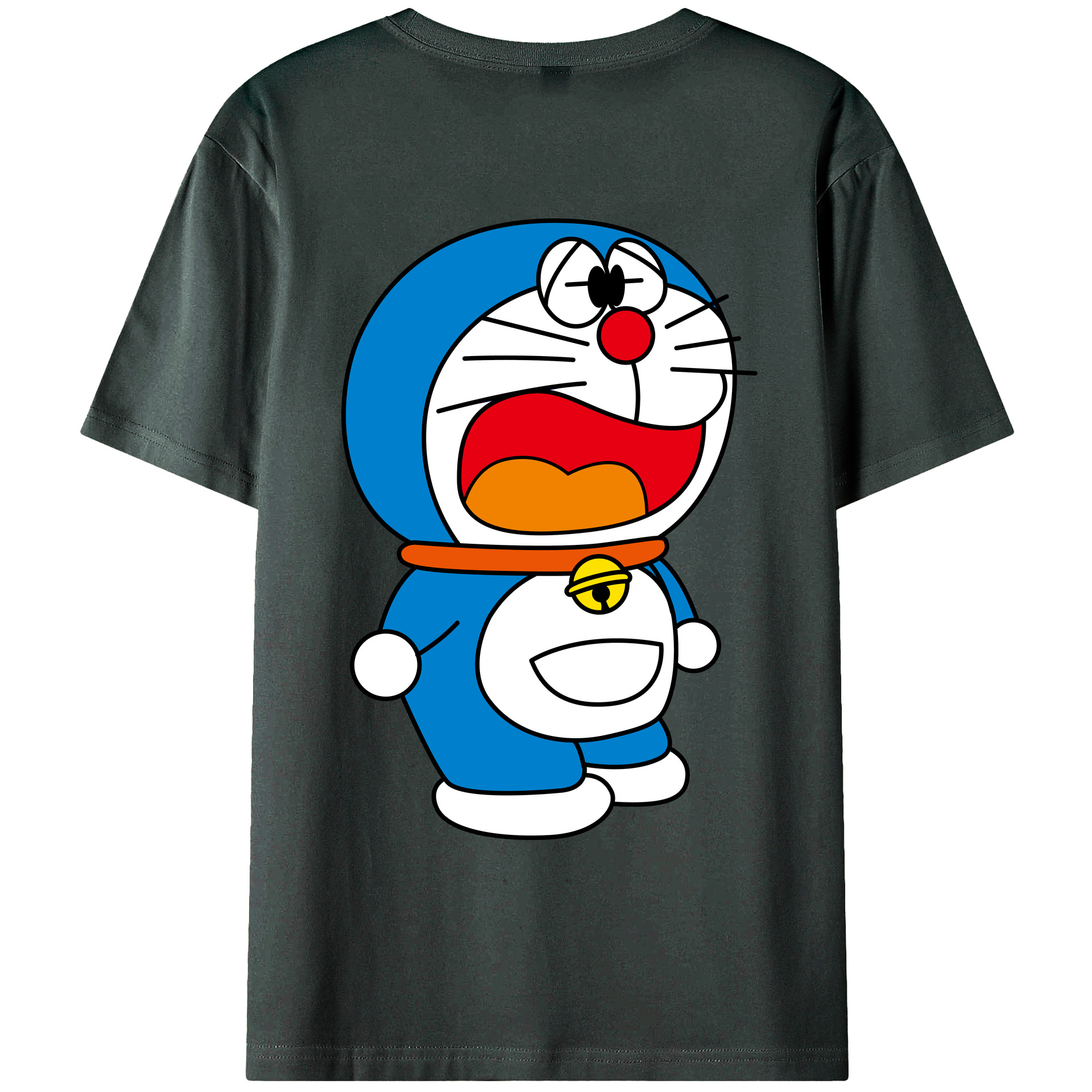 （画像用） ドラえもん Doraemon 綿100％ メンズ半袖Tシャツ（バックプリント） 通気性